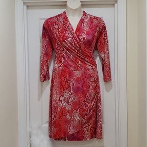Jones New York Faux-Wrap Dress Sz 2X